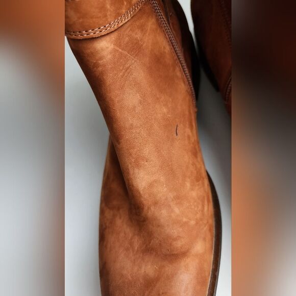 $500+ PAUL GREEN DENVER Belted Biker CHIC Boot MOTO RUGGED COGNAC 7.5 UK/ 10 US - Picture 8 of 9